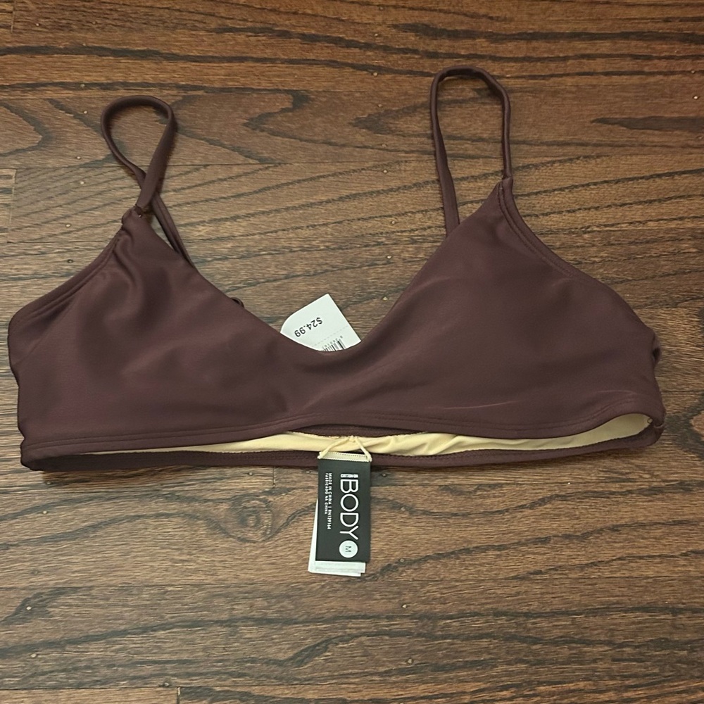 brown cotton on bikini top